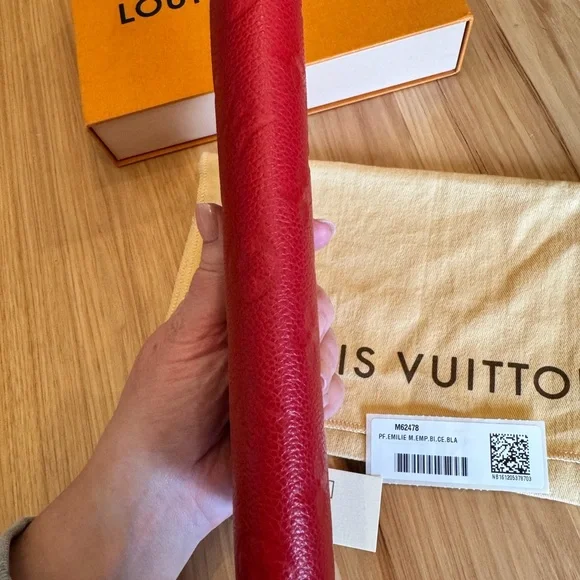 Louis Vuitton Emilie Wallet Cerise Cherry Empreinte Leather Spain w/ COA! - Picture 13 of 16